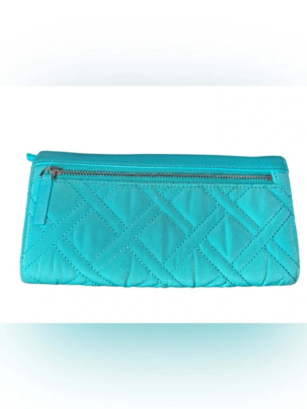 Vera Bradley RFID Audrey Wallet Turquoise Sea Pattern - Picture 2 of 5